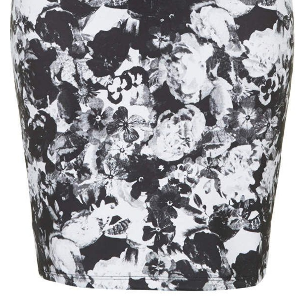 TOPSHOP Floral Color Block Bodycon Dress - Picture 7 of 10